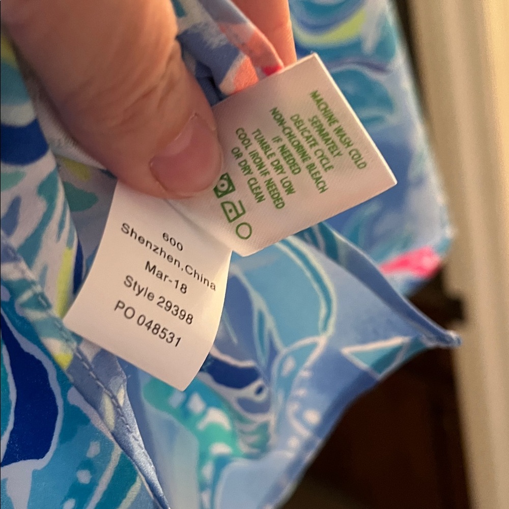 Floral Blue Women's Top Lilly Pulitzer - Picture 8 of 11